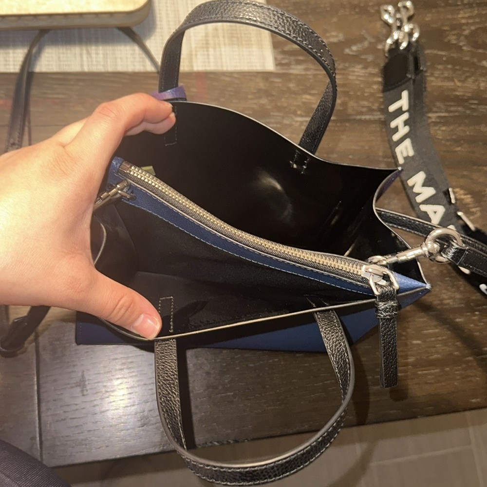 Marc Jacobs Mini Grind Colorblock Leather Tote With Additional Strap - Picture 5 of 6